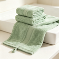 Set de serviettes en bambou antibactérien, boucles de suspension, ultra‑absorbant et séchage rapide pour salle de bain